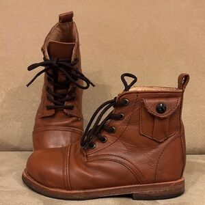 Mikoleon Brown Leather Kids Boots